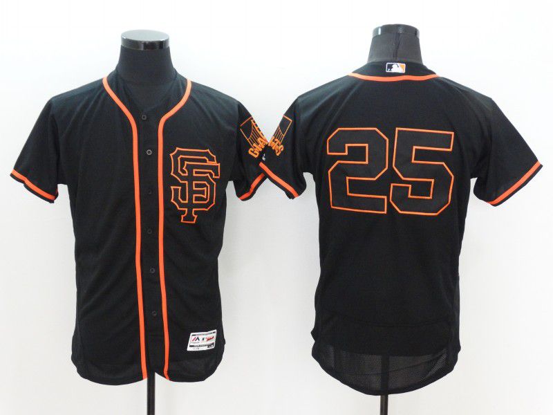 Men San Francisco Giants #25 No name Black Elite MLB Jerseys